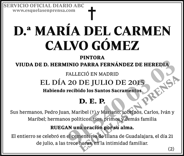 María del Carmen Calvo Gómez